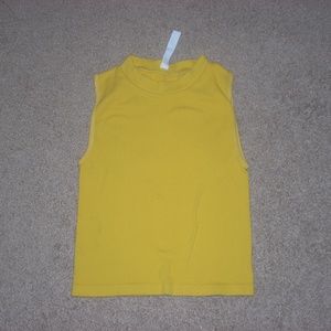 Yellow Turtle Neck Crop